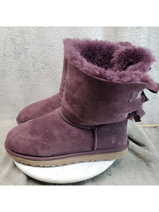 UGG Shoes - Ugg Shoes Womens Size 11 Bailey Bow II Purple Suede Boots *Read*
